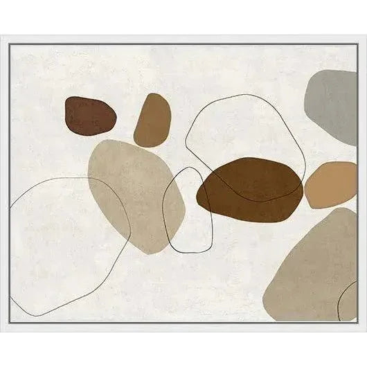 LOOMLAN River Stones IV d Canvas Wall Art For Living Room