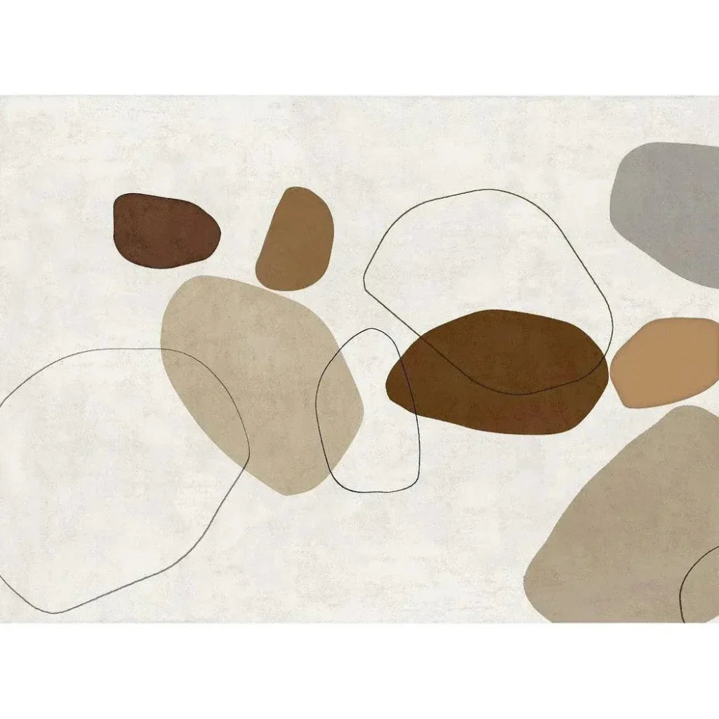 LOOMLAN River Stones IV d Canvas Wall Art For Living Room