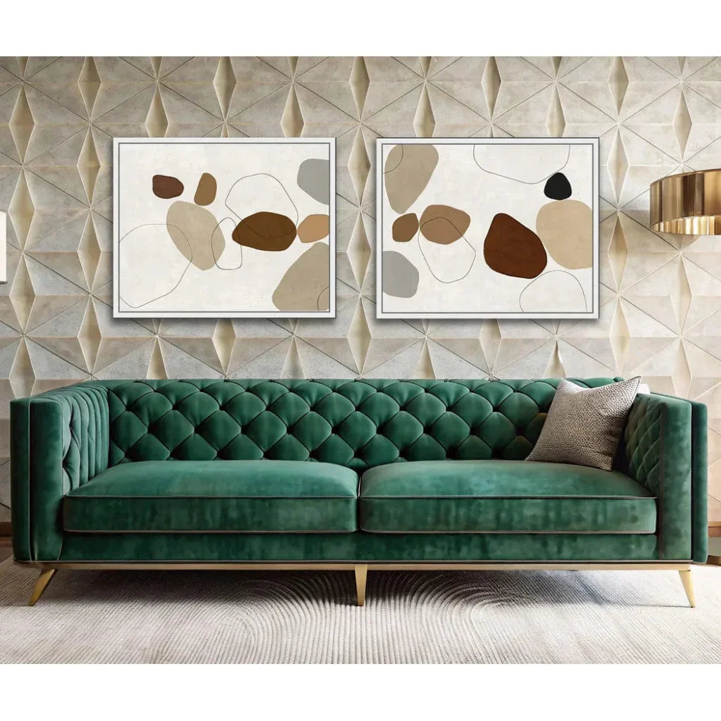 LOOMLAN River Stones VI Artwork d Canvas Floating