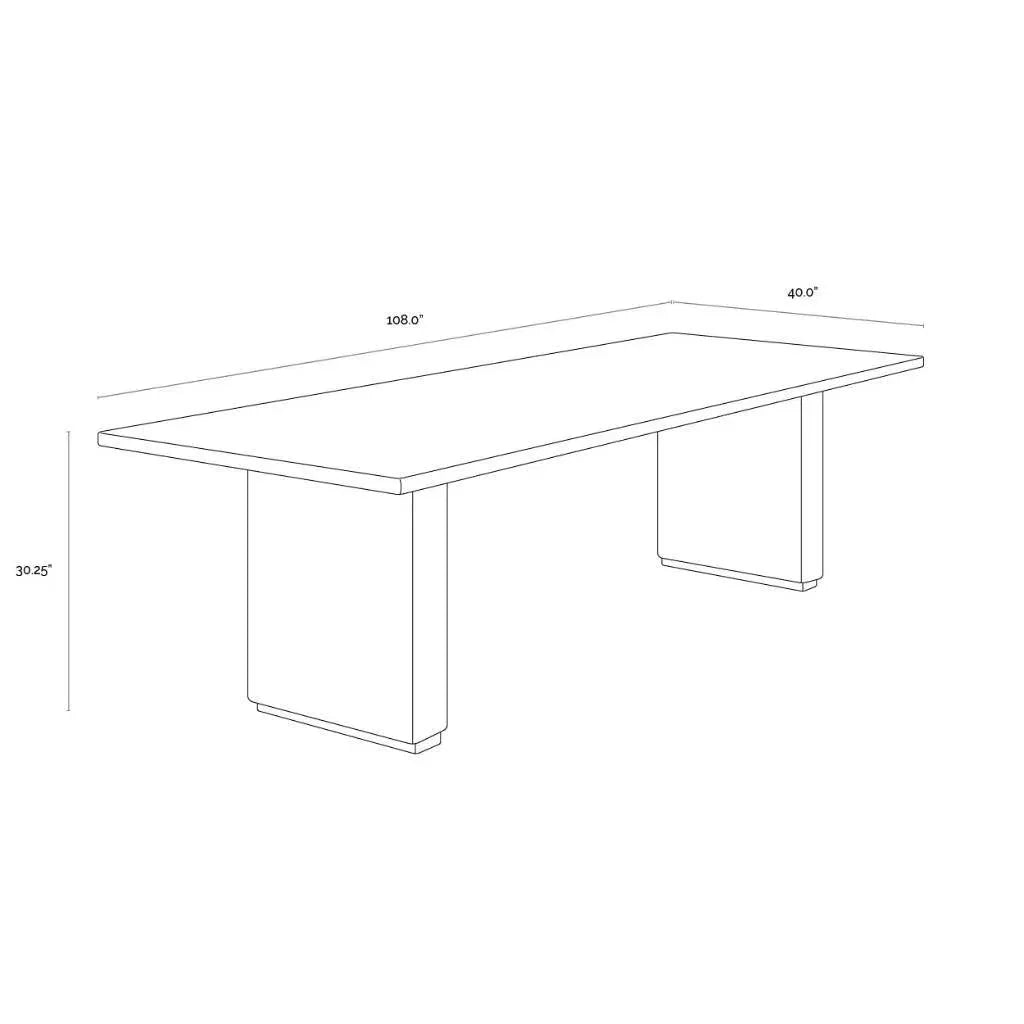 Riviera Natural Wood Outdoor Dining Table - LOOMLAN - SUNPAN - Outdoor Dining Tables