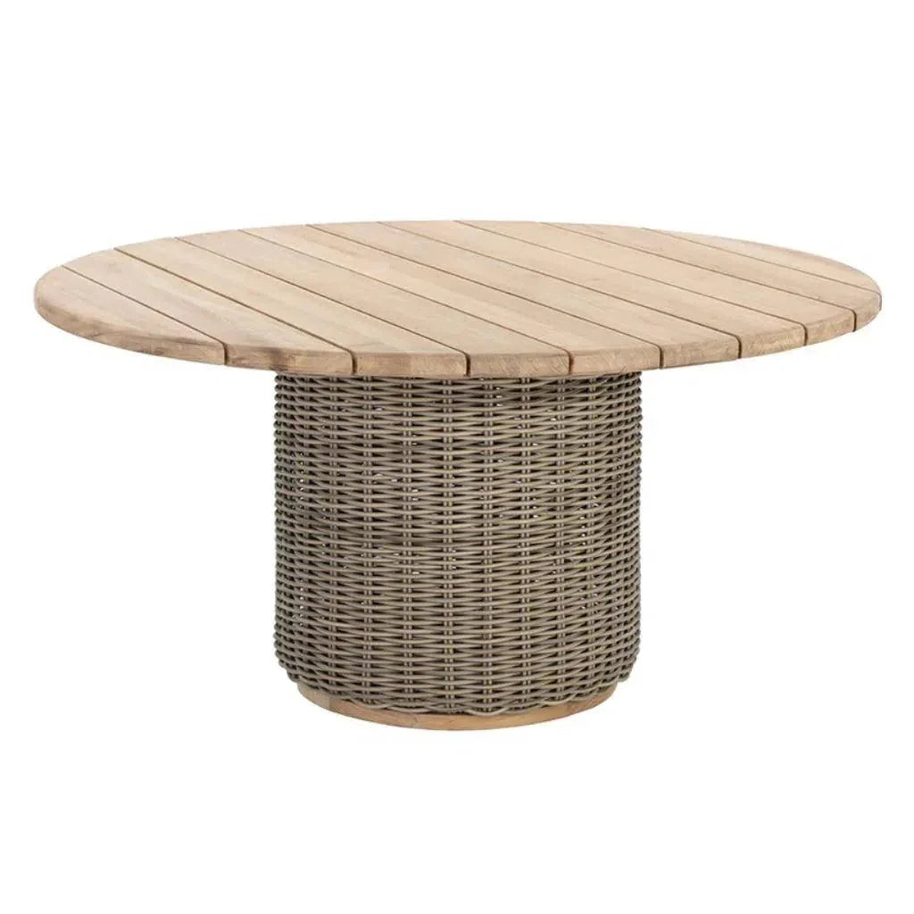 Riviera Natural Wood Outdoor Dining Table - LOOMLAN - SUNPAN - Outdoor Dining Tables