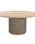 Riviera Natural Wood Outdoor Dining Table - LOOMLAN - SUNPAN - Outdoor Dining Tables