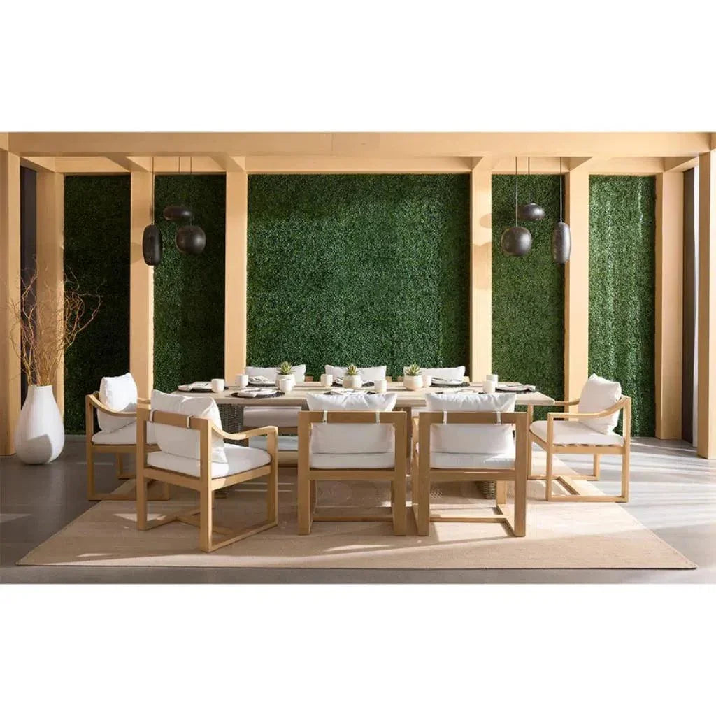 Riviera Natural Wood Outdoor Dining Table - LOOMLAN - SUNPAN - Outdoor Dining Tables