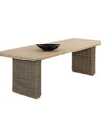 Riviera Natural Wood Outdoor Dining Table - LOOMLAN - SUNPAN - Outdoor Dining Tables