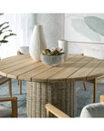 Riviera Natural Wood Outdoor Dining Table - LOOMLAN - SUNPAN - Outdoor Dining Tables