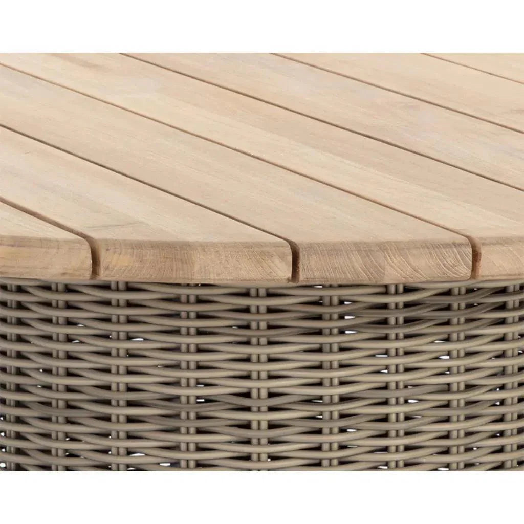 Riviera Natural Wood Outdoor Dining Table - LOOMLAN - SUNPAN - Outdoor Dining Tables