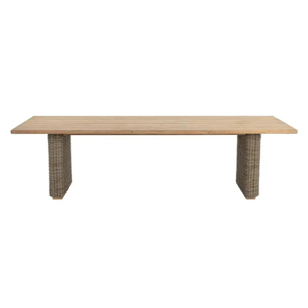 Riviera Natural Wood Outdoor Dining Table - LOOMLAN - SUNPAN - Outdoor Dining Tables