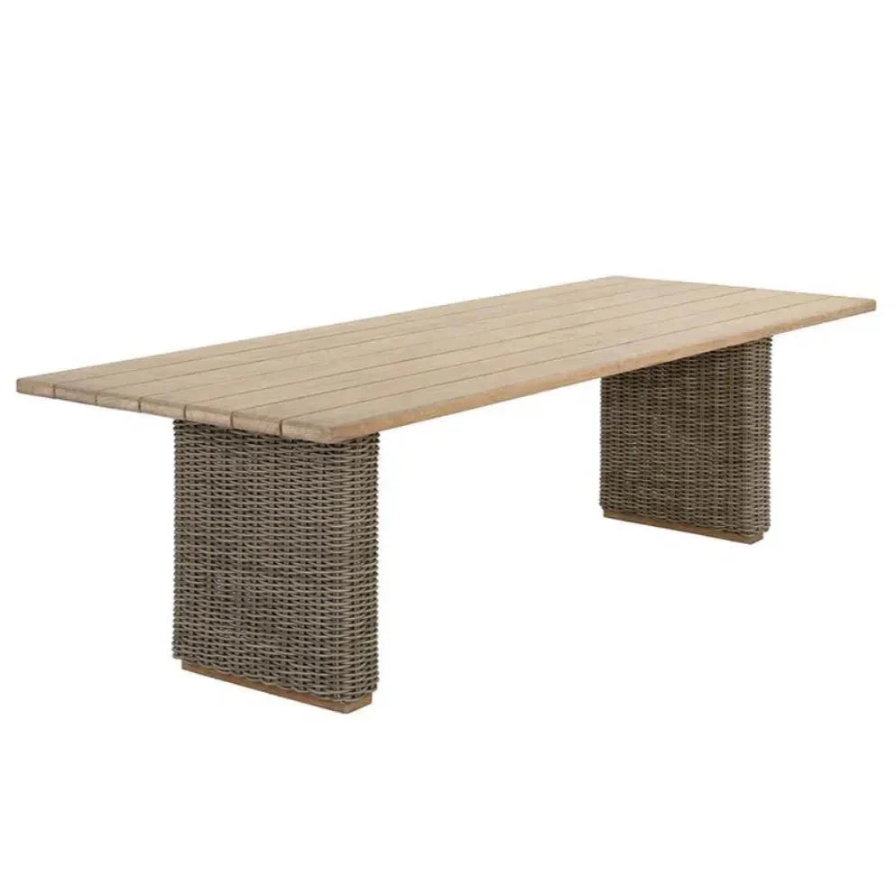 Riviera Natural Wood Outdoor Dining Table - LOOMLAN - SUNPAN - Outdoor Dining Tables