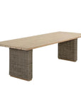 Riviera Natural Wood Outdoor Dining Table - LOOMLAN - SUNPAN - Outdoor Dining Tables