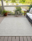LOOMLAN Rugs Riyala Beige Washable Indoor-Outdoor Rug