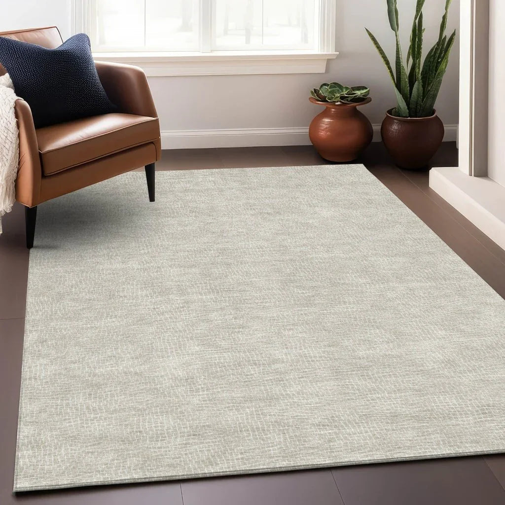 LOOMLAN Rugs Riyala Beige Washable Indoor-Outdoor Rug