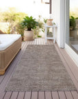 LOOMLAN Rugs Riyala Brown Washable Indoor-Outdoor Rug