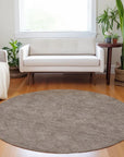 LOOMLAN Rugs Riyala Brown Washable Indoor-Outdoor Rug