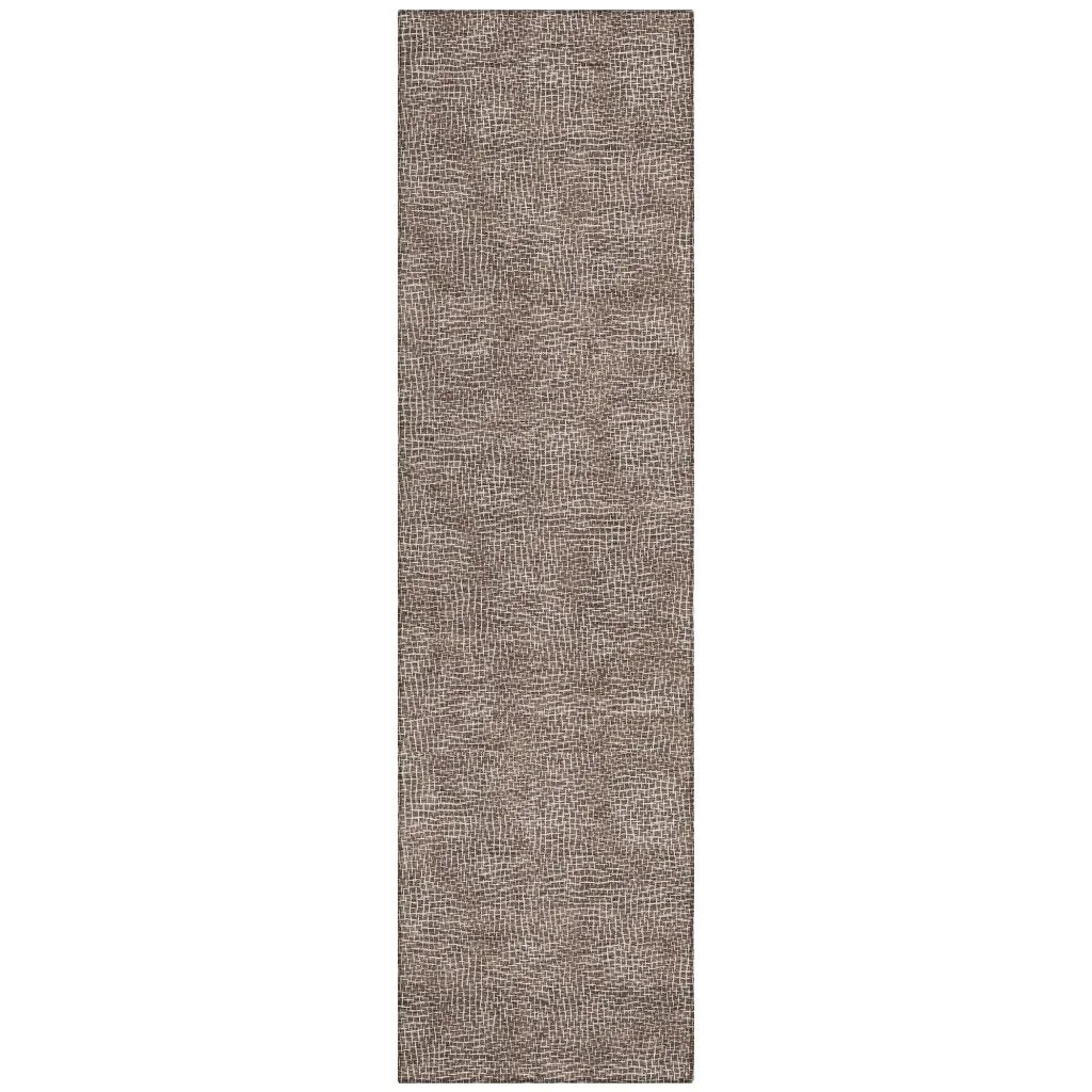 LOOMLAN Rugs Riyala Brown Washable Indoor-Outdoor Rug