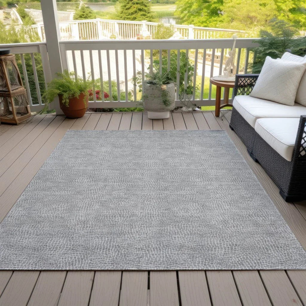LOOMLAN Rugs Riyala Gray Washable Indoor-Outdoor Rug
