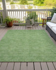 LOOMLAN Rugs Riyala Green Washable Indoor-Outdoor Rug