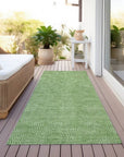 LOOMLAN Rugs Riyala Green Washable Indoor-Outdoor Rug