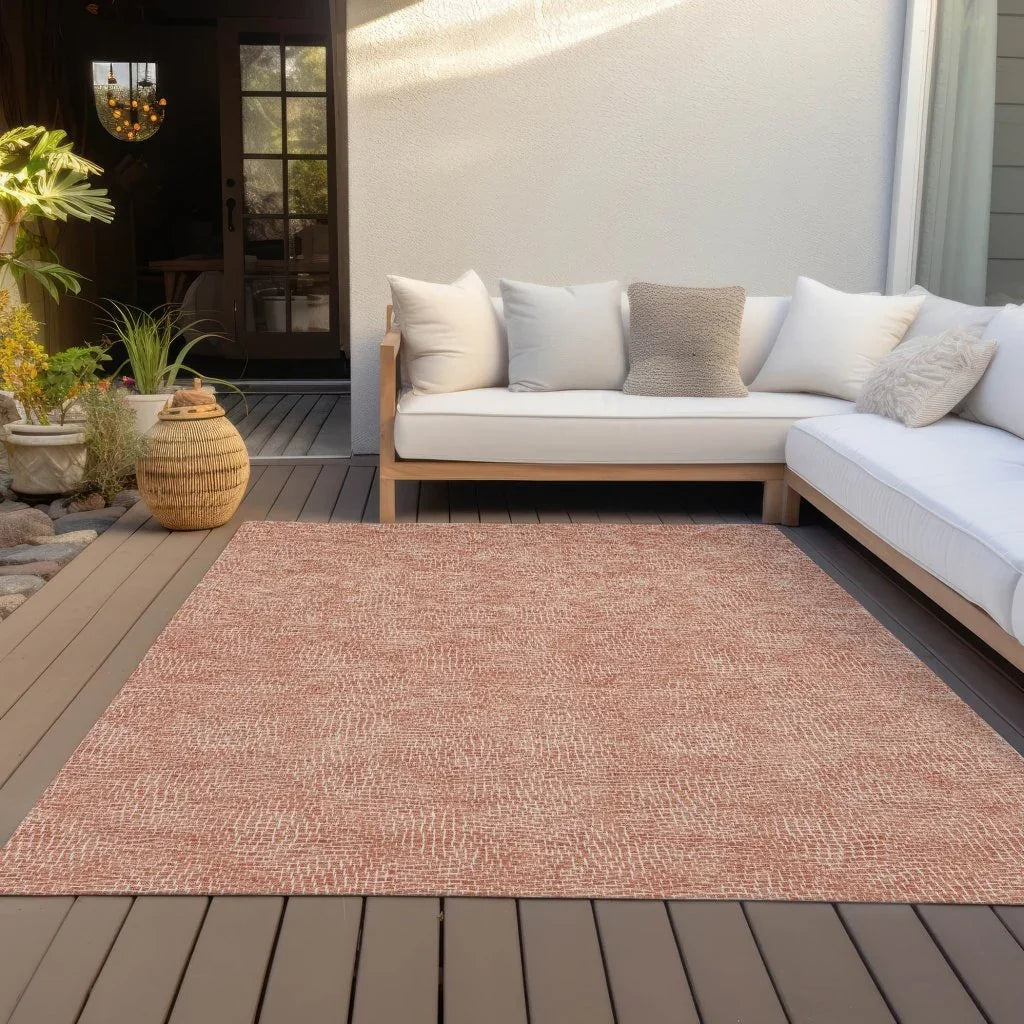 LOOMLAN Rugs Riyala Orange Washable Indoor-Outdoor Rug