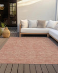 LOOMLAN Rugs Riyala Orange Washable Indoor-Outdoor Rug