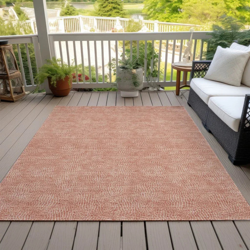LOOMLAN Rugs Riyala Orange Washable Indoor-Outdoor Rug