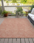 LOOMLAN Rugs Riyala Orange Washable Indoor-Outdoor Rug