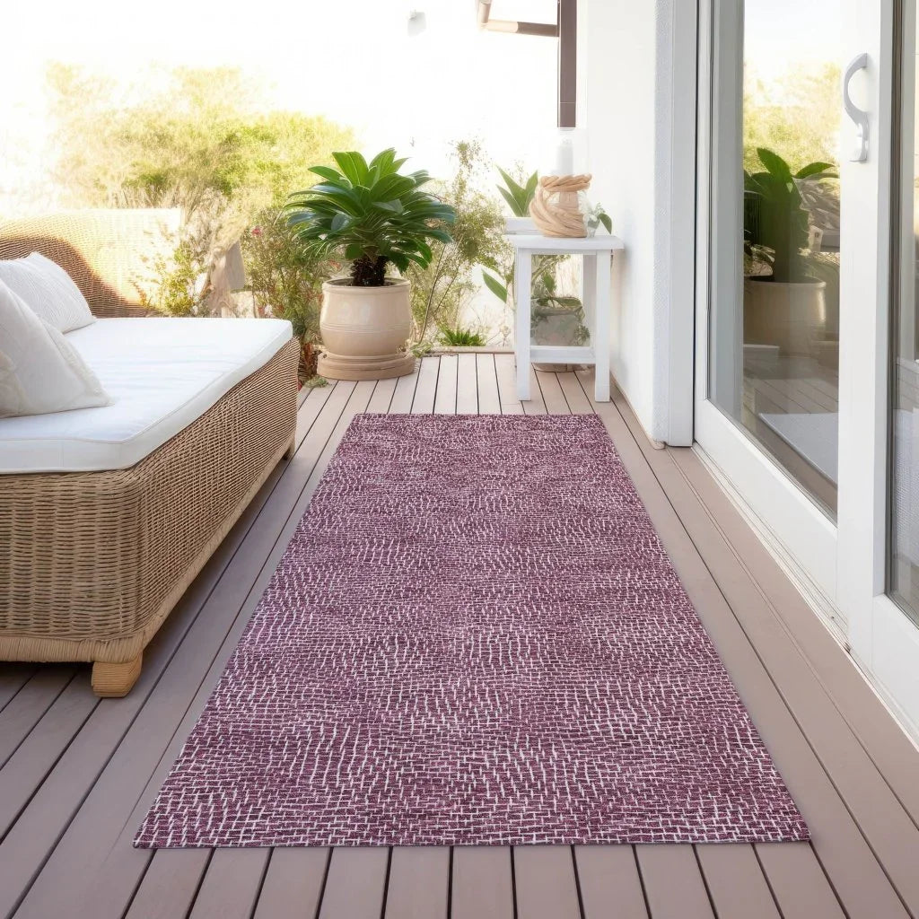 LOOMLAN Rugs Riyala Purple Washable Indoor-Outdoor Rug