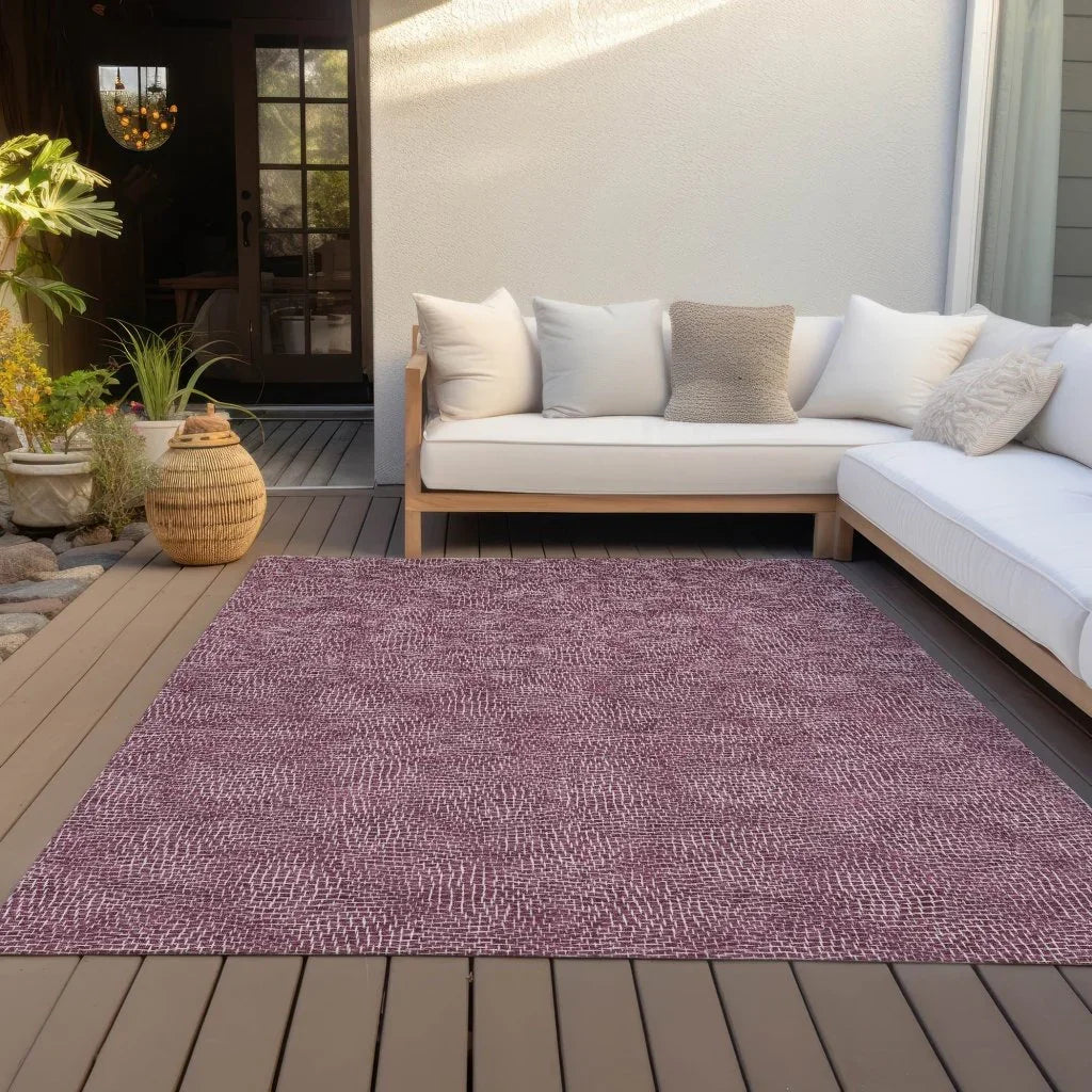 LOOMLAN Rugs Riyala Purple Washable Indoor-Outdoor Rug