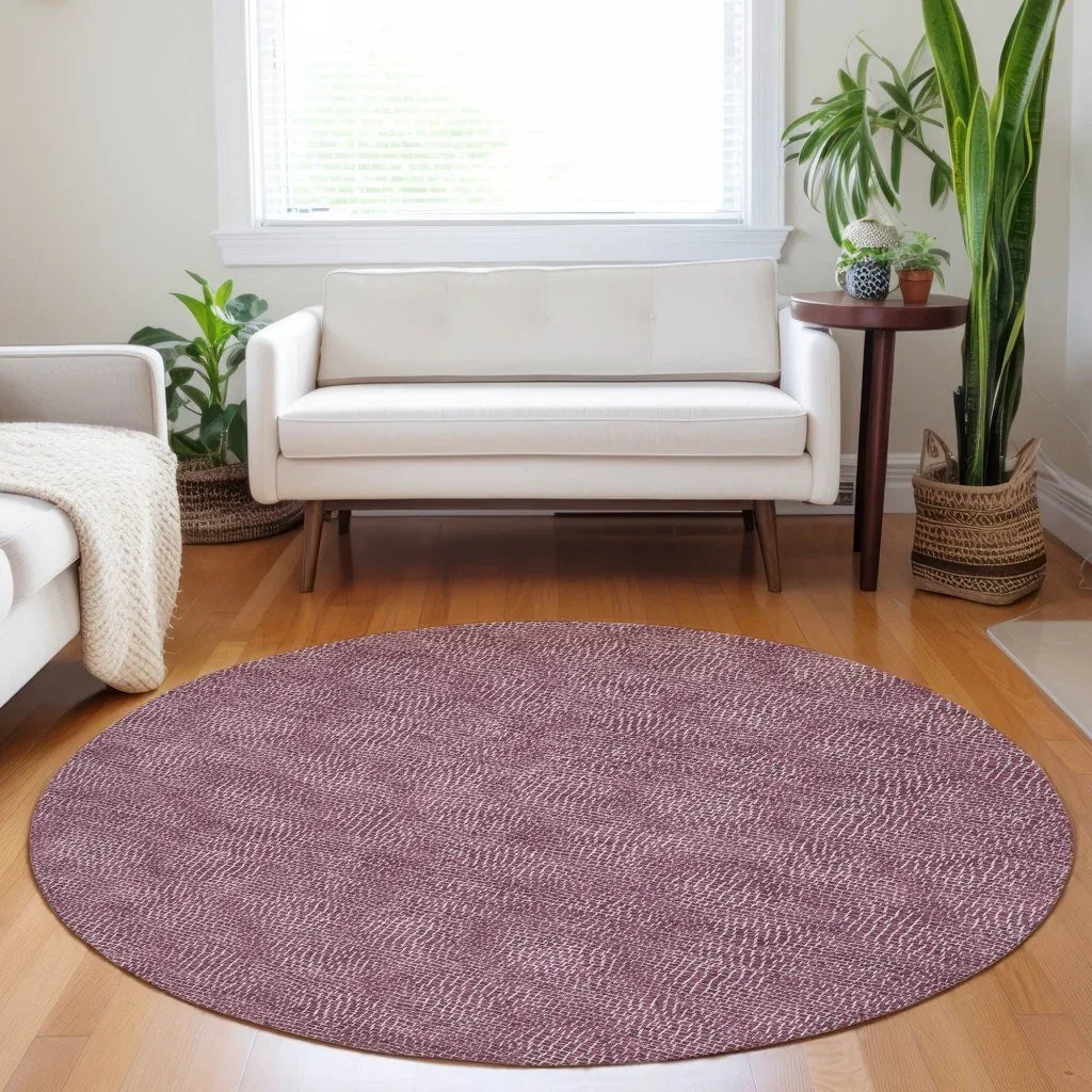 LOOMLAN Rugs Riyala Purple Washable Indoor-Outdoor Rug