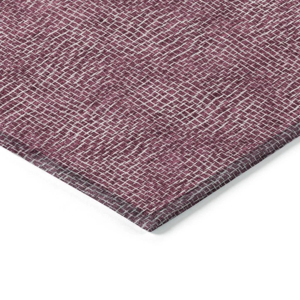 LOOMLAN Rugs Riyala Purple Washable Indoor-Outdoor Rug