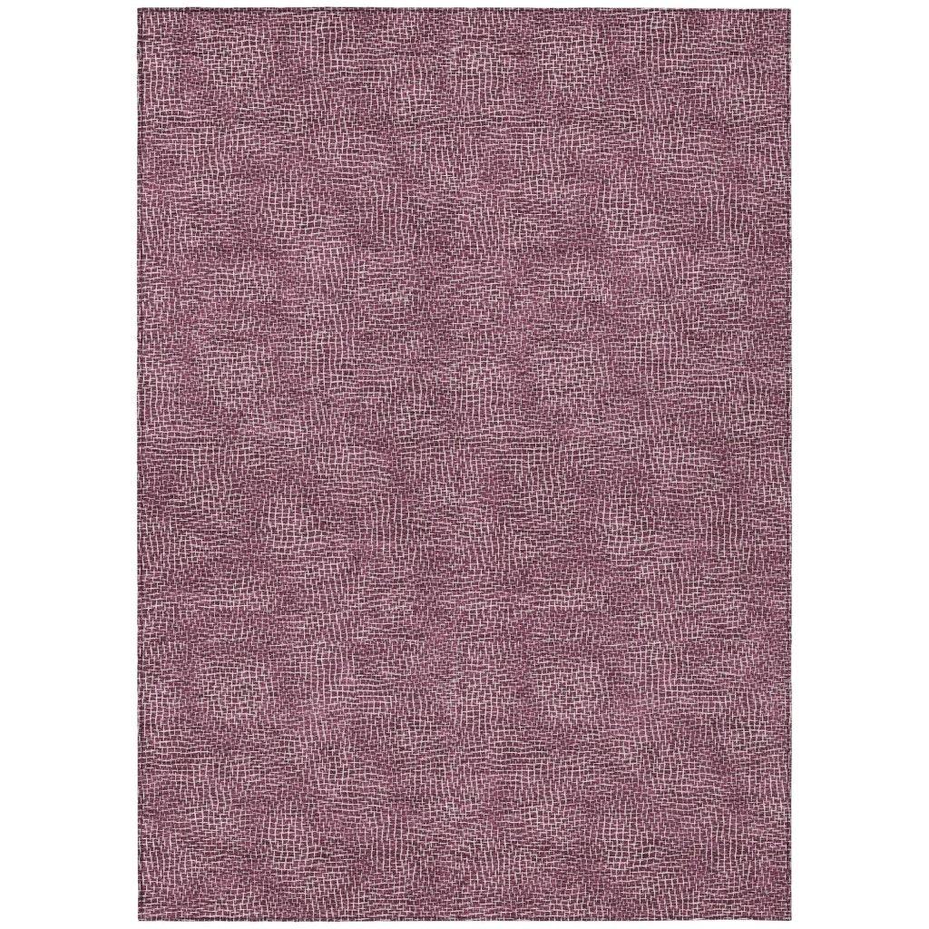 LOOMLAN Rugs Riyala Purple Washable Indoor-Outdoor Rug