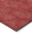 LOOMLAN Rugs Riyala Red Washable Indoor-Outdoor Rug