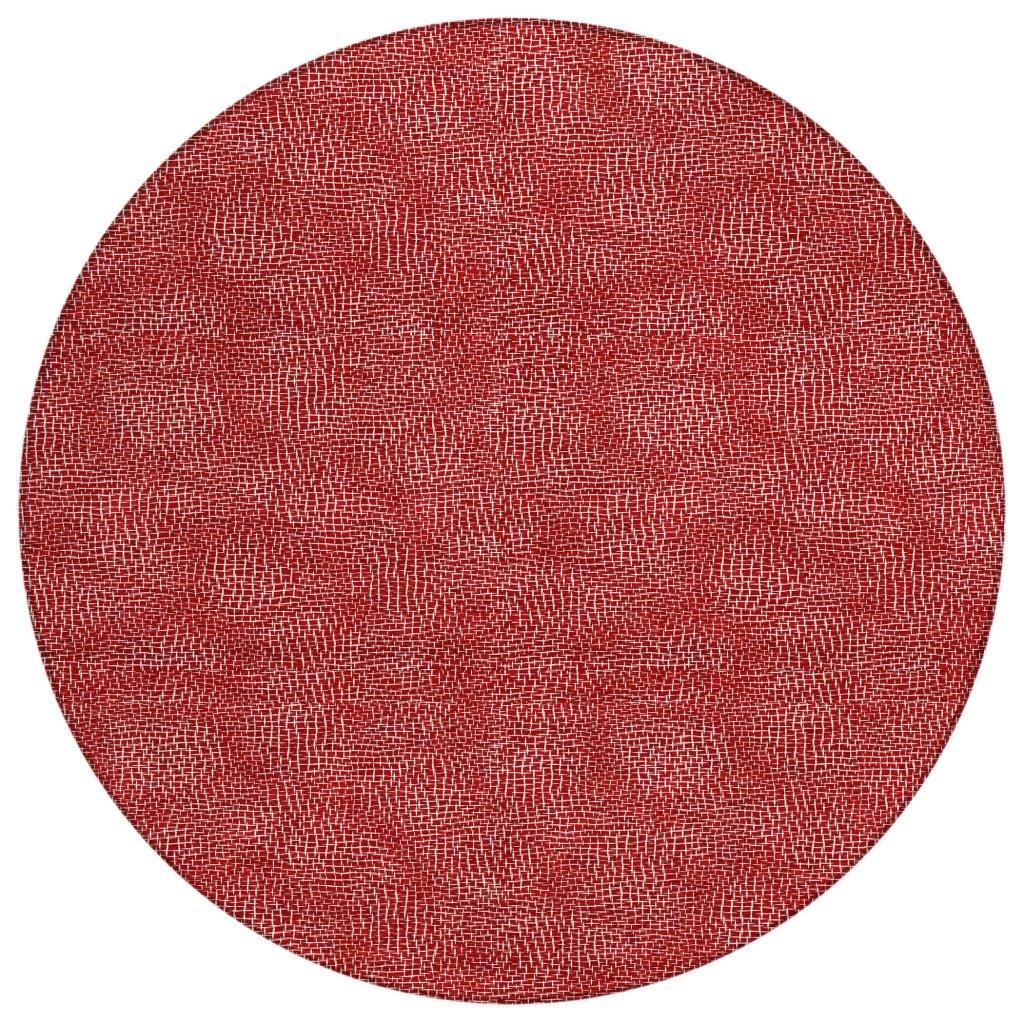 LOOMLAN Rugs Riyala Red Washable Indoor-Outdoor Rug