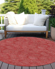 LOOMLAN Rugs Riyala Red Washable Indoor-Outdoor Rug
