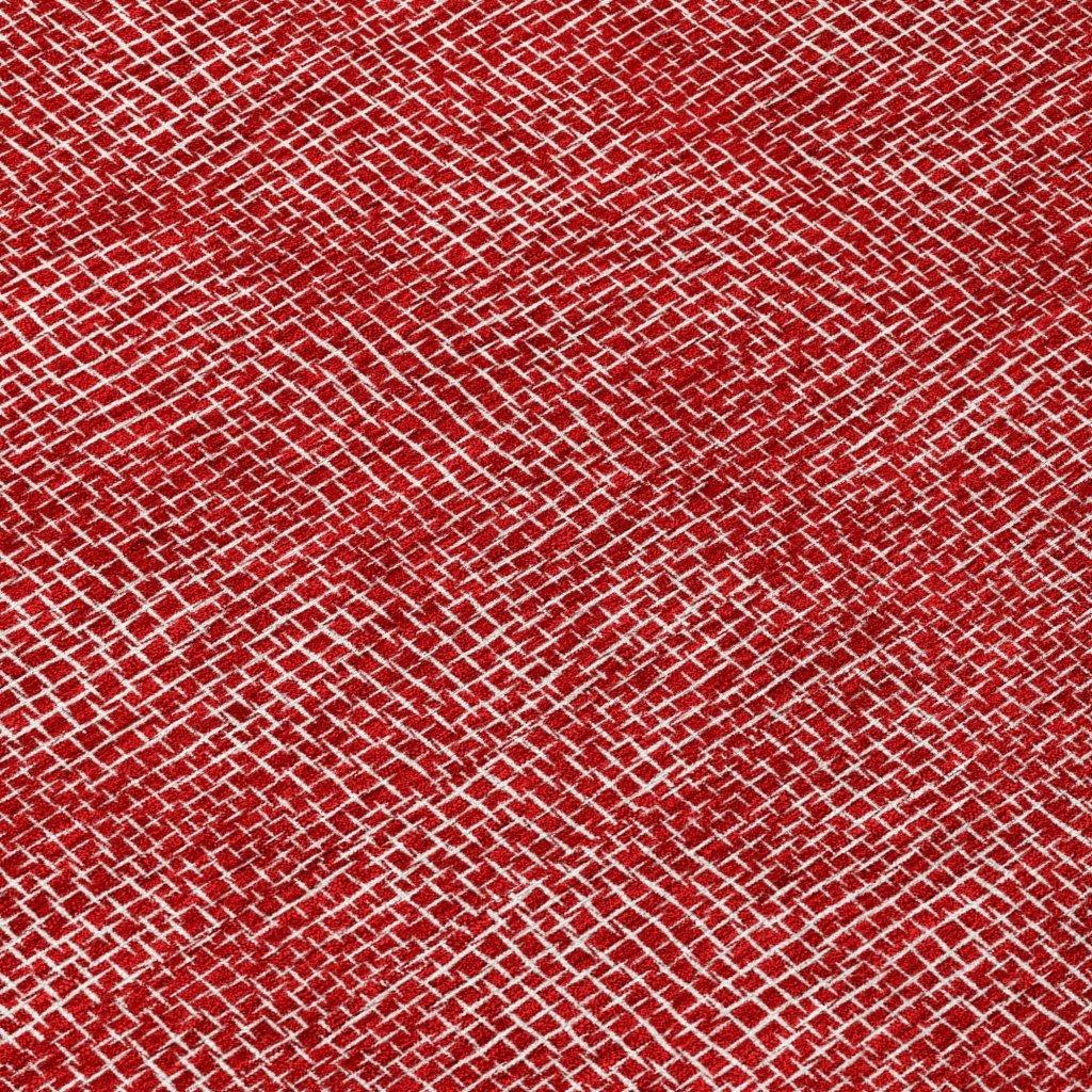 LOOMLAN Rugs Riyala Red Washable Indoor-Outdoor Rug