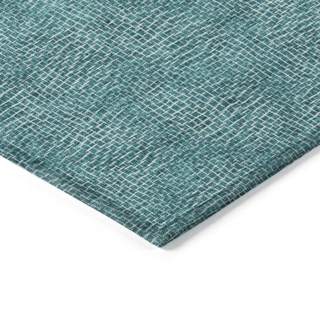 LOOMLAN Rugs Riyala Teal Washable Indoor-Outdoor Rug