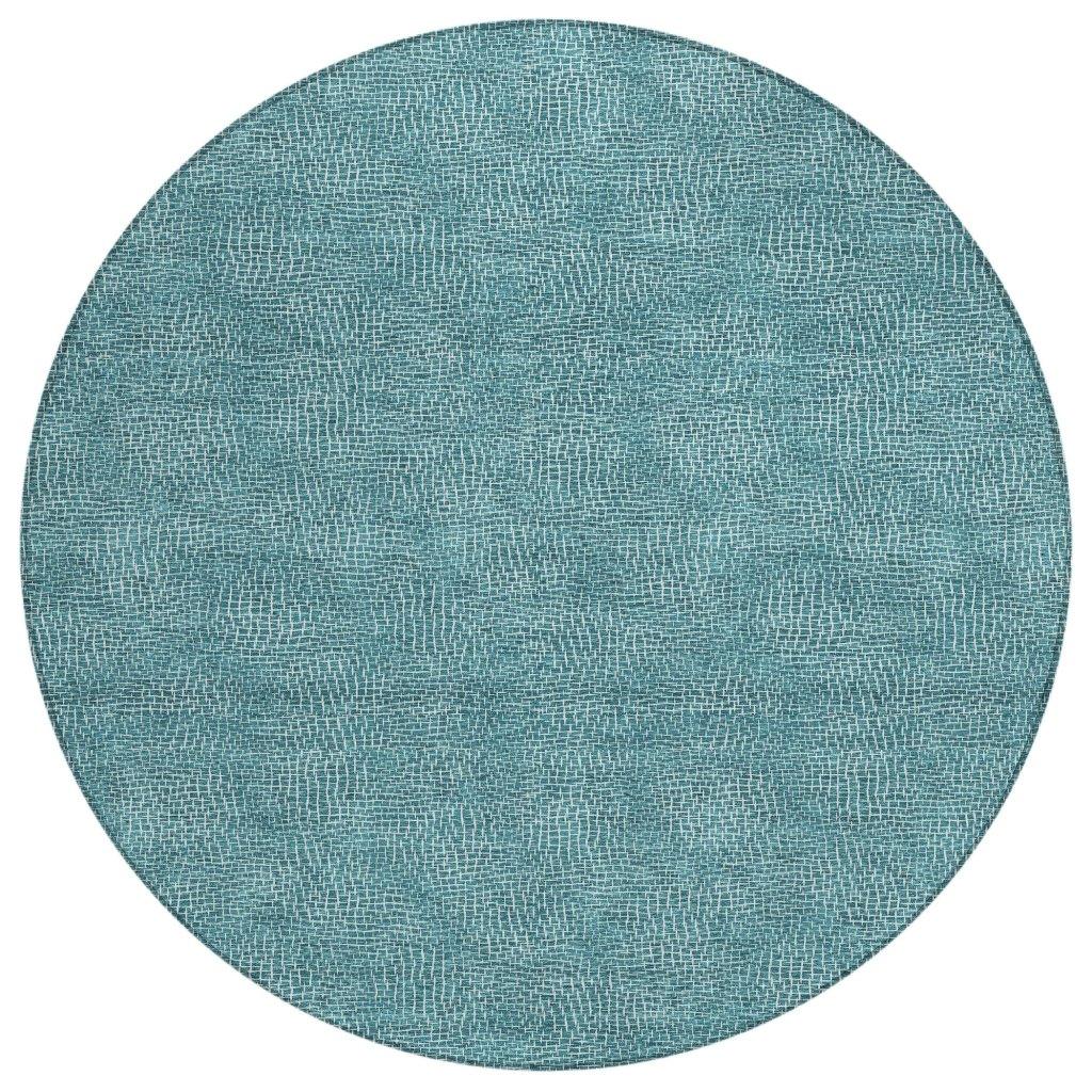 LOOMLAN Rugs Riyala Teal Washable Indoor-Outdoor Rug