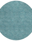 LOOMLAN Rugs Riyala Teal Washable Indoor-Outdoor Rug