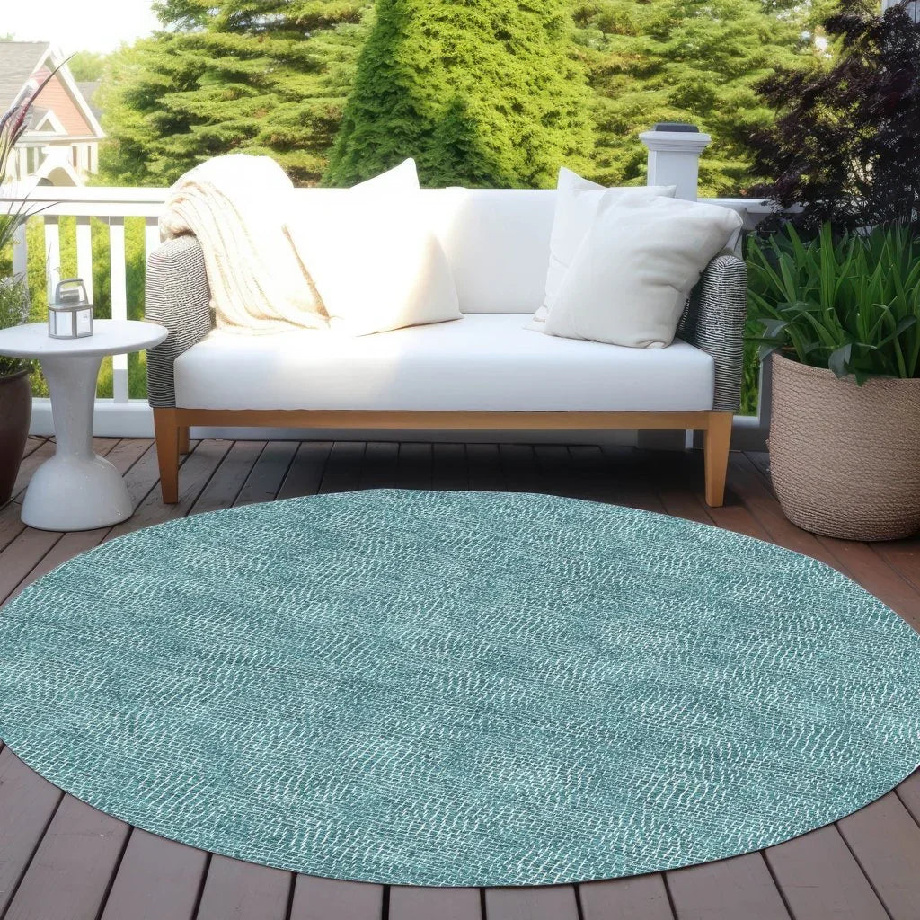 LOOMLAN Rugs Riyala Teal Washable Indoor-Outdoor Rug