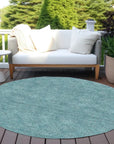 LOOMLAN Rugs Riyala Teal Washable Indoor-Outdoor Rug