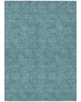LOOMLAN Rugs Riyala Teal Washable Indoor-Outdoor Rug