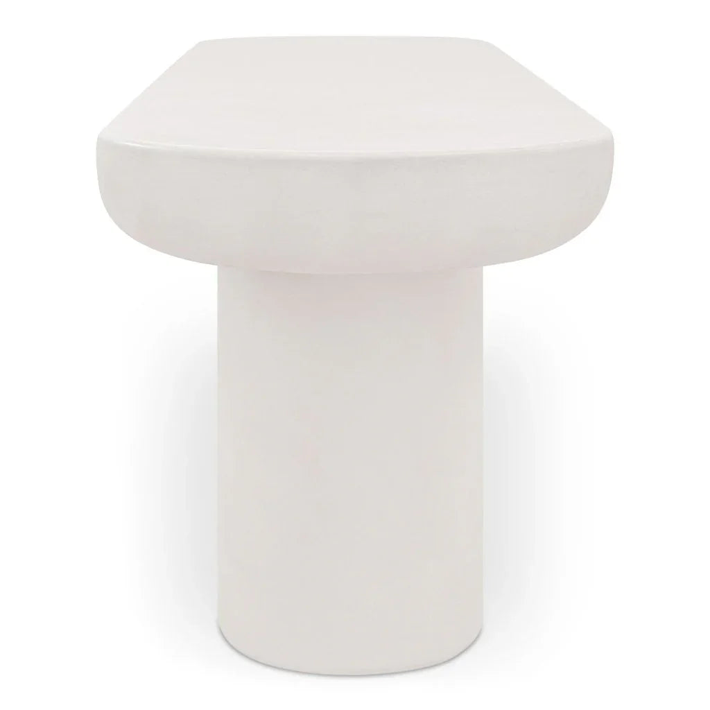 Rocca Cream Concrete Design Outdoor Bench - LOOMLAN - Moe's Home - Outdoor Benches