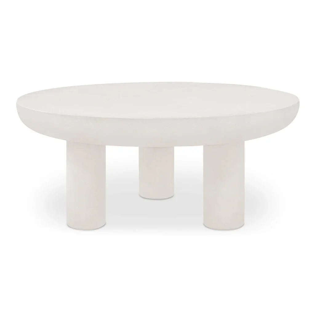 Rocca Cream Concrete Outdoor Coffee Table - LOOMLAN - Moe's Home - Outdoor Coffee Tables