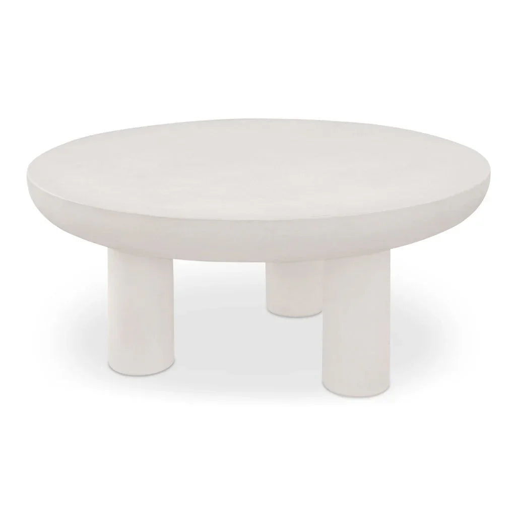 Rocca Cream Concrete Outdoor Coffee Table - LOOMLAN - Moe's Home - Outdoor Coffee Tables