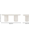 Rocca Cream Concrete Outdoor Dining Table - LOOMLAN - Moe's Home - Outdoor Dining Tables