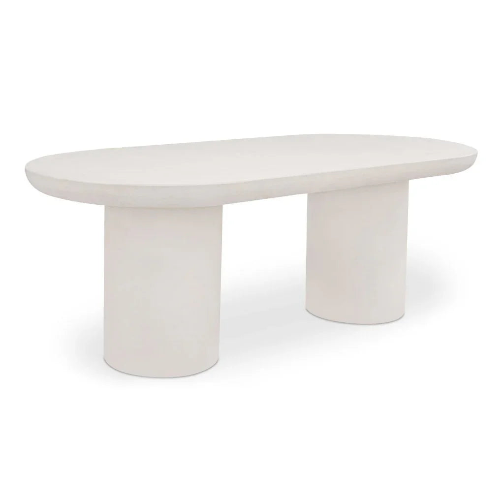 Rocca Cream Concrete Outdoor Dining Table - LOOMLAN - Moe's Home - Outdoor Dining Tables
