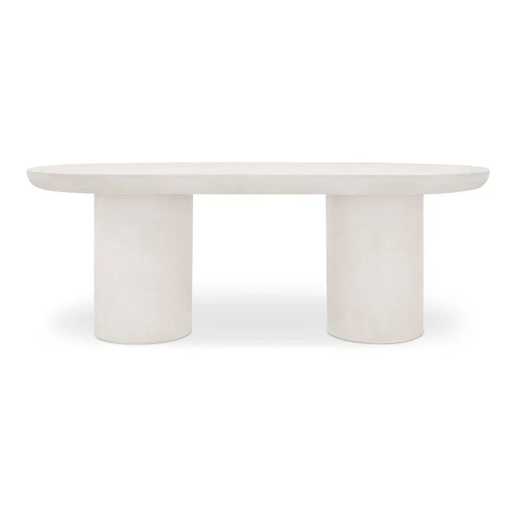 Rocca Cream Concrete Outdoor Dining Table - LOOMLAN - Moe's Home - Outdoor Dining Tables