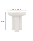 Rocca Cream Durable Concrete Outdoor Side Table - LOOMLAN - Moe's Home - Outdoor Side Tables