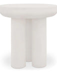 Rocca Cream Durable Concrete Outdoor Side Table - LOOMLAN - Moe's Home - Outdoor Side Tables
