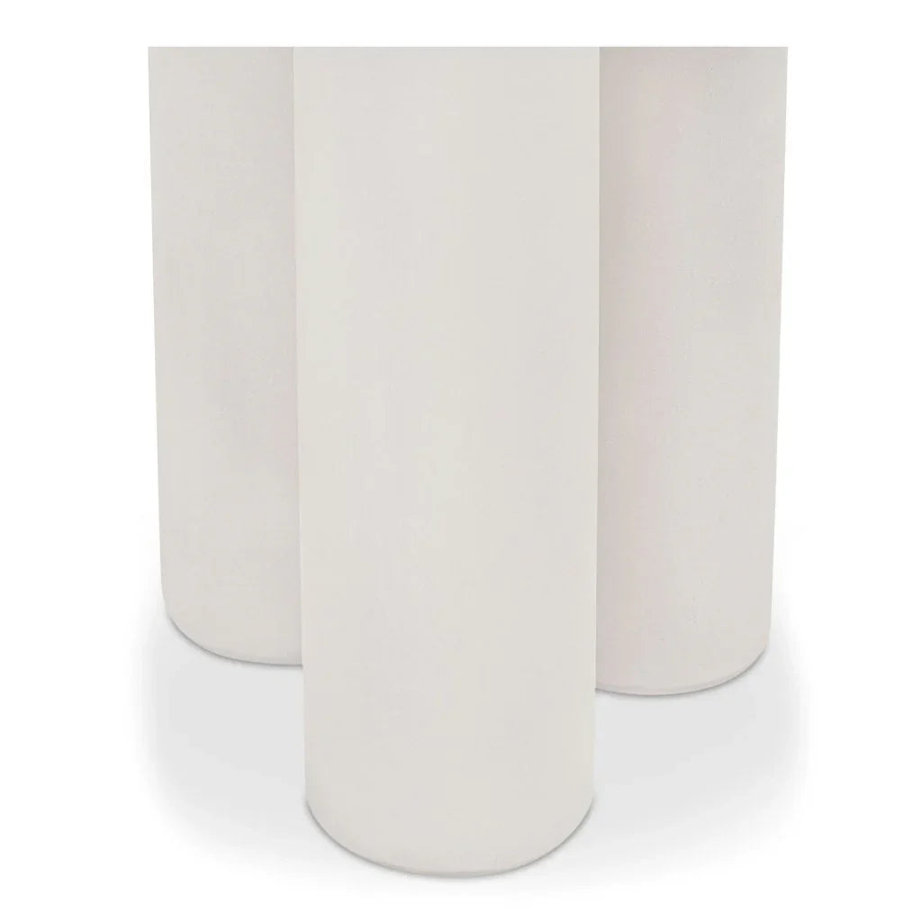 Rocca Cream Durable Concrete Outdoor Side Table - LOOMLAN - Moe&#39;s Home - Outdoor Side Tables