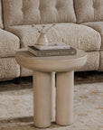 Rocca Cream Durable Concrete Outdoor Side Table - LOOMLAN - Moe's Home - Outdoor Side Tables